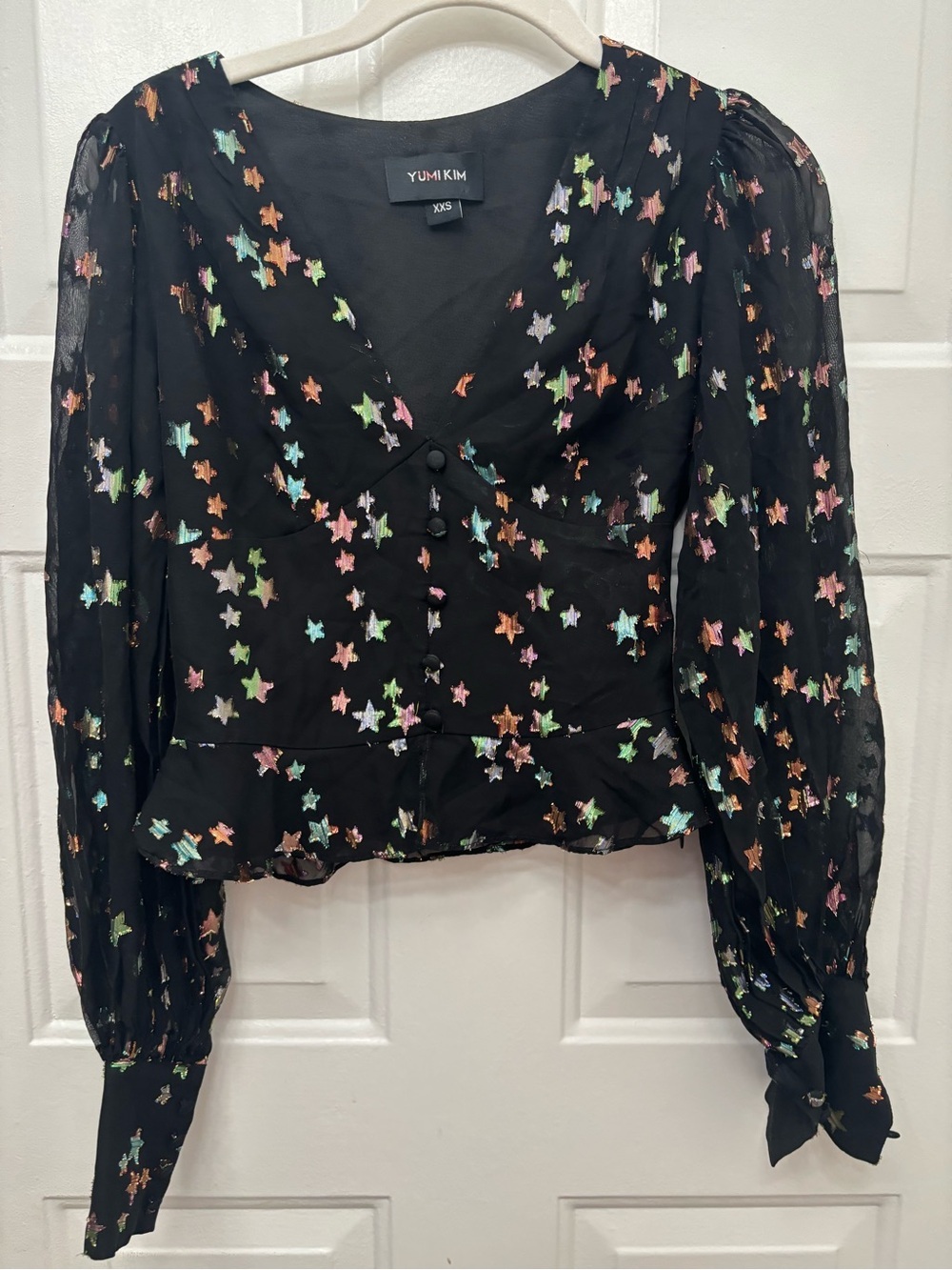 Yumi Kim Jodi Starry Night Black Peplum Top